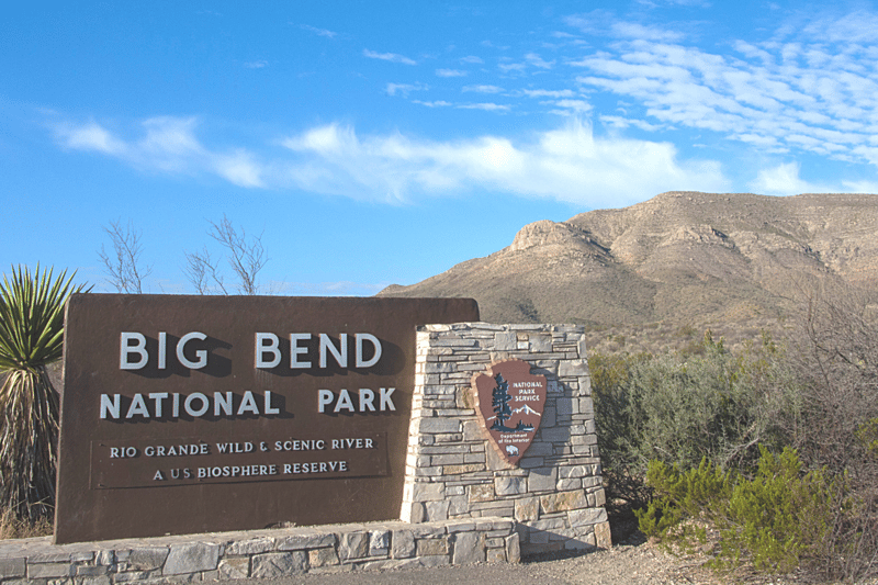 Big Bend National Park sign