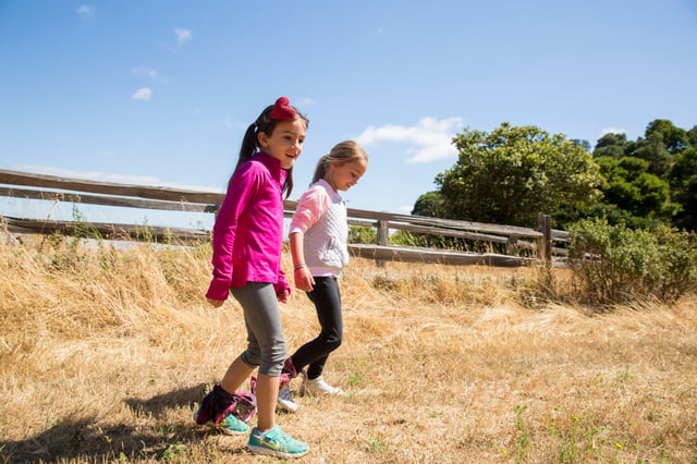 Kids hiking California