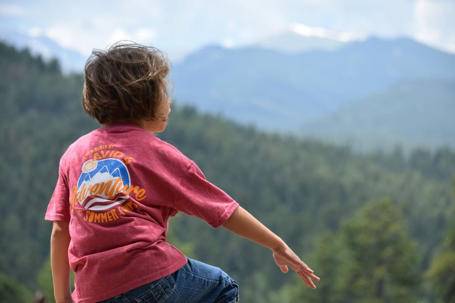 1st grader at overnight camp