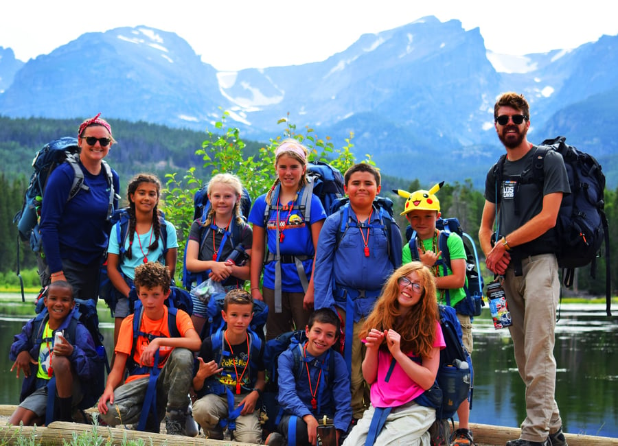 group backpacking in Colorado mountains