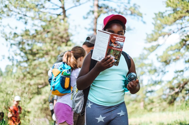 kids learning survival skills