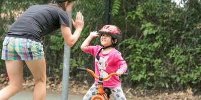 learning to ride a bike