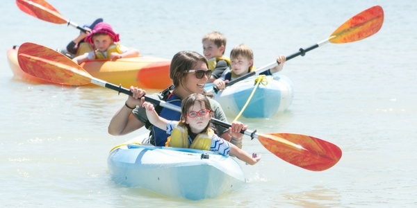 paddling with kids